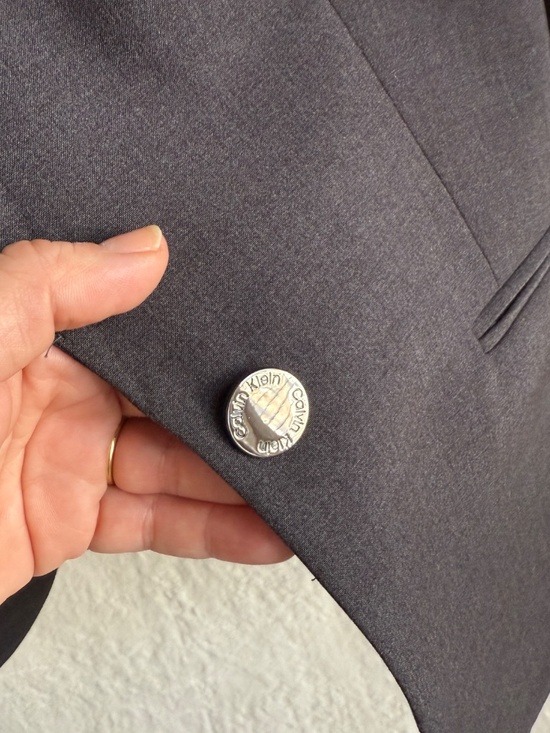 NWOT Calvin Klein Suit Jacket - Charcoal Gray - Size 6P - Picture 8 of 12